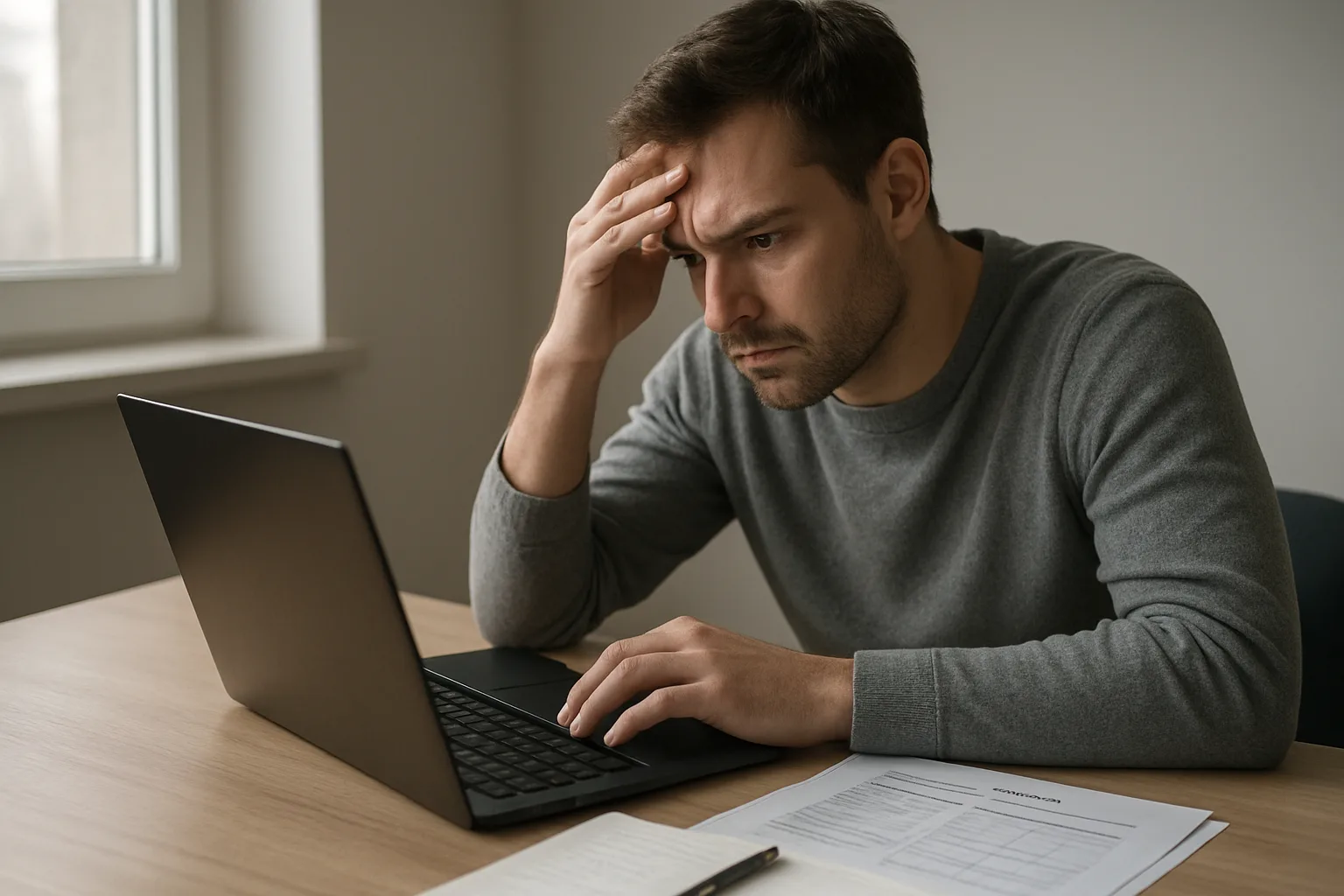Desarrollador diagnosticando una tienda PrestaShop que muestra un error 500 en un portátil